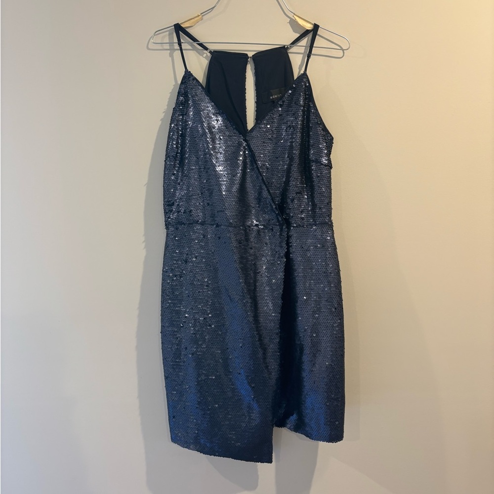 Navy Sequin Mini Dress